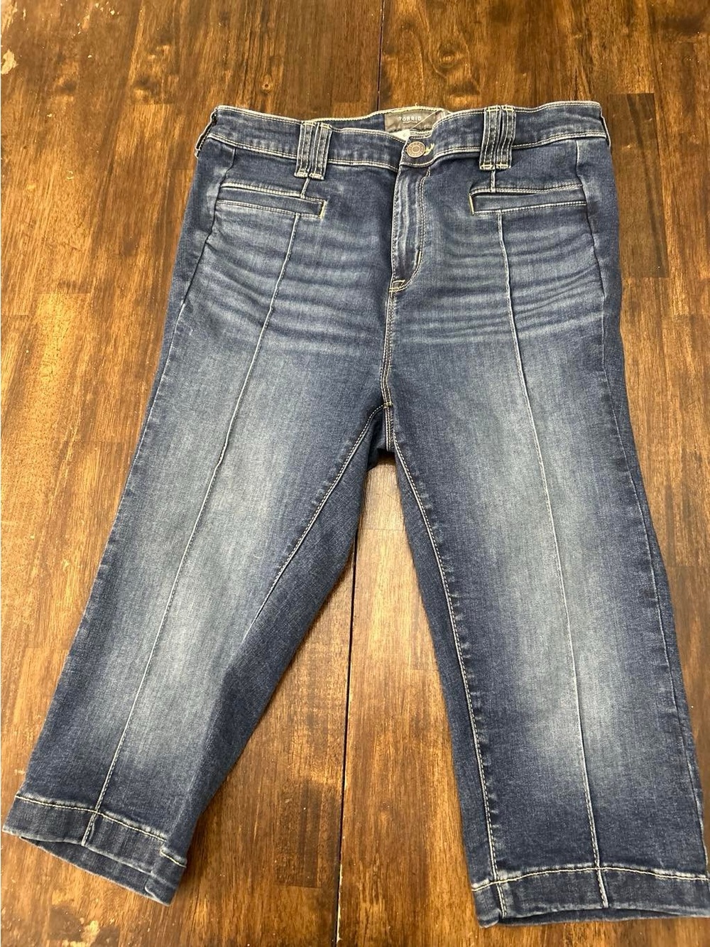 torrid Dark Blue Cropped Seam-Front Jeans